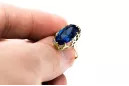 14K Yellow gold Sapphire Ring Vintage Jewlery vrc253y